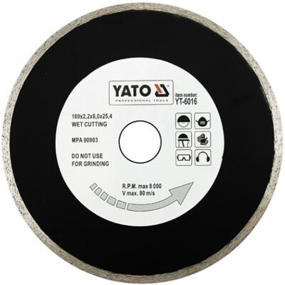 Yato tarcza tnąca pełna 180mm - 6016 (YT-6016)