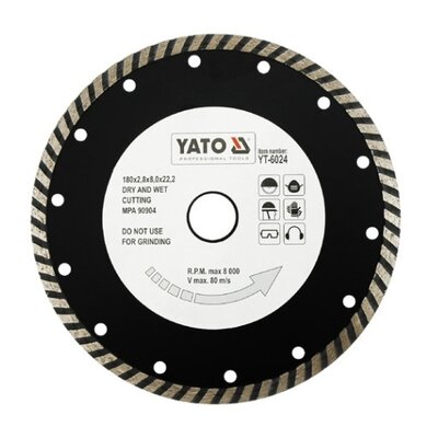 Yato tarcza tnąca TURBO 180mm - 6024 (YT-6024)