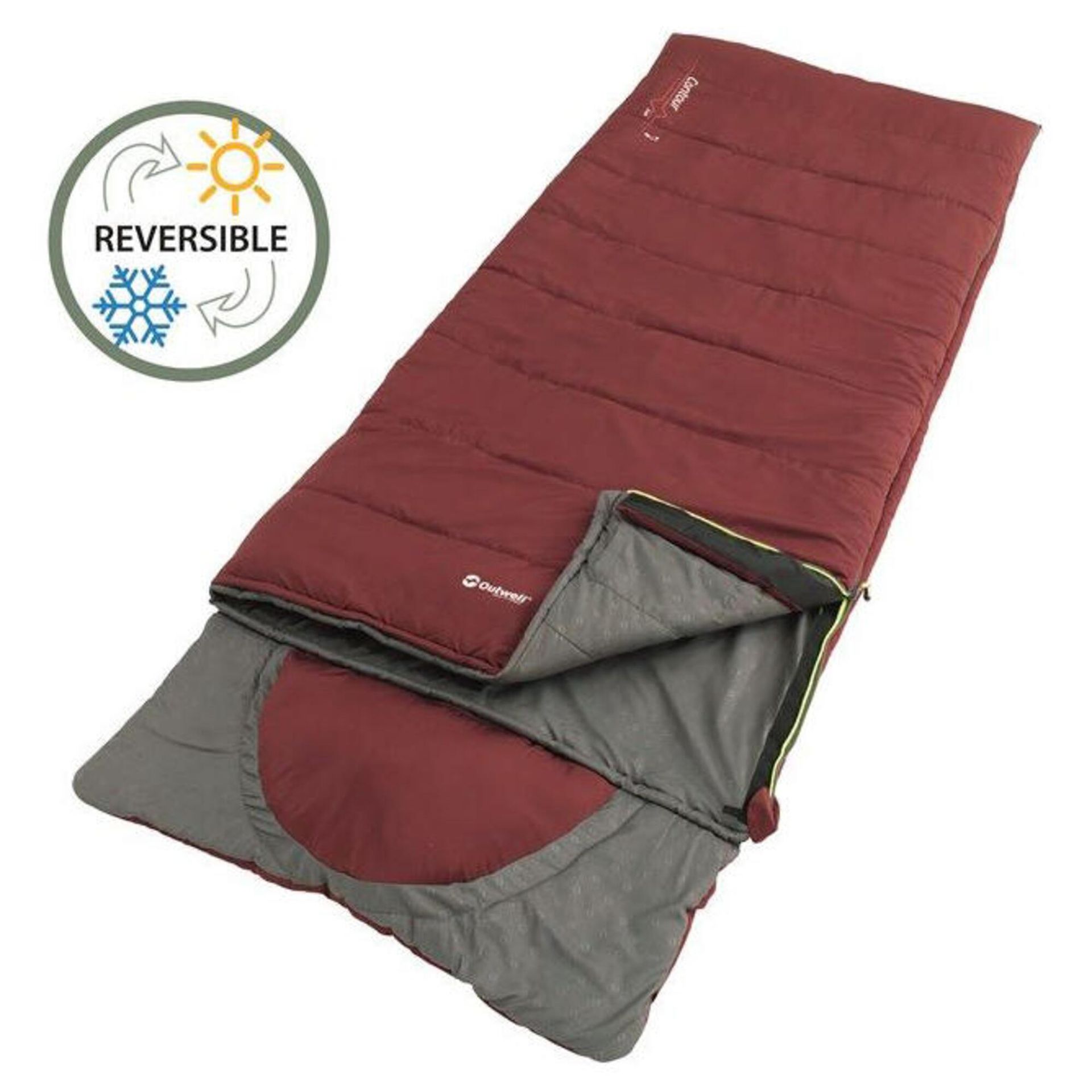 OUTWELL Contour Lux Sleeping Bag, red Left Zipper 2021