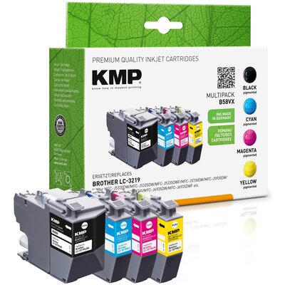 Zestaw tuszy KMP do Brother LC-3219XL Czarny, Błękitny, Purpurowy, Żółty 1537,4005