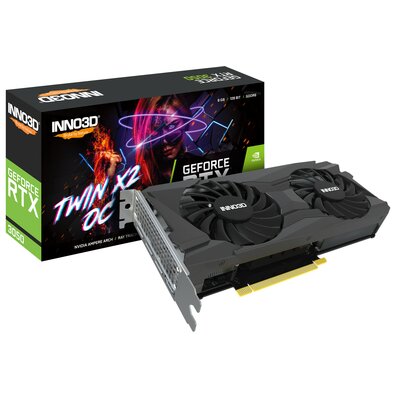 Inno3D GeForce RTX 3050 Twin X2 OC 8GB GDDR6 N30502-08D6X-11902130