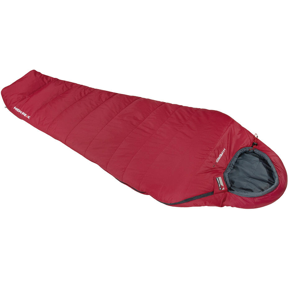 High Peak Hyperion 1 M Sleeping Bag, czerwony Left Zipper 2022 Śpiwory 23363
