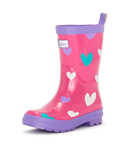 Hatley kalosze dziewczęce z nadrukiem Wellington Rain Boots, różowy - Pink Sweethearts 650-32 EU