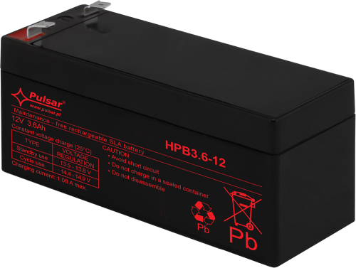 Akumulator 3,6Ah/12V AGM Pulsar HPB3,6-12