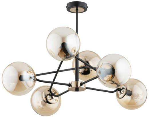 Lampa sufitowa SAGITO MOSIĄDZ II czarny złoty antyk