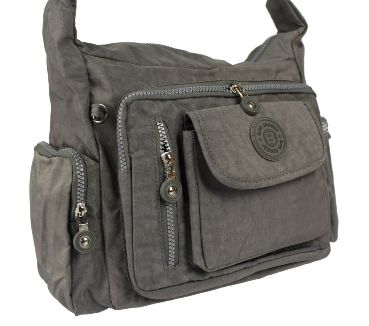 Stylowa Pozioma Torba Średnia Na Ramię Bag Street NR 2218 SZARY