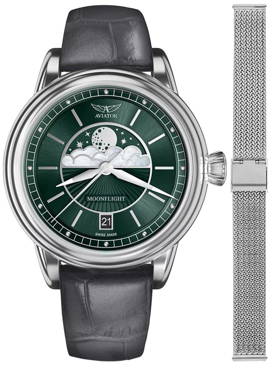 Zegarek Aviator V.1.33.0.262.4GM-SET DOUGLAS MOONFLIGHT