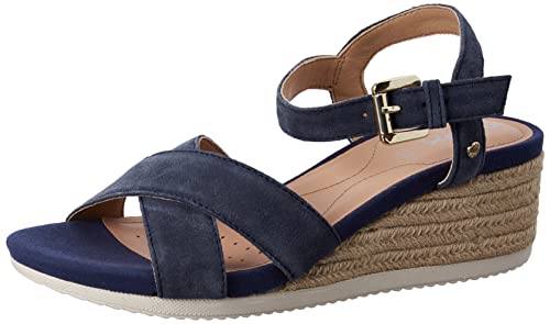 Geox D Ischia Corda Espadryle Kobiety, Niebieski (Blue), 39.5 EU