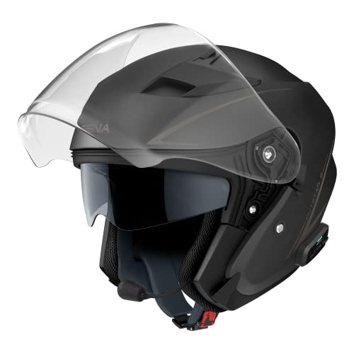 Sena Outstar S Smart kask motocyklowy ze zintegrowanym interkomem Bluetooth i łącznością ze smartfonem (czarny, L)