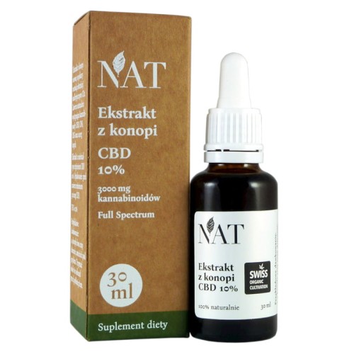 NAT Olejek - ekstrakt z konopi 10% CBD 30ml (XL) 21NACOLE101