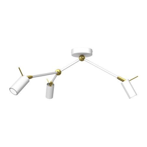 Milagro Lampa sufitowa IRIS White/Gold 3x mini GU10 MLP7273