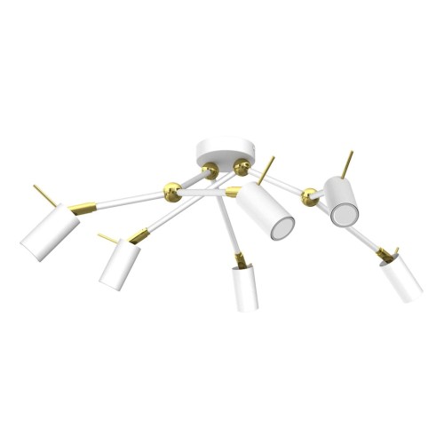 Milagro Lampa sufitowa IRIS White/Gold 6x mini GU10 MLP7274
