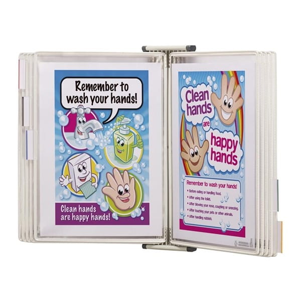 Element naścienny A4 antybakteryjny STERIFOLD + 10 białych paneli prezentacyjnych TARIFOLD /414502 TR/