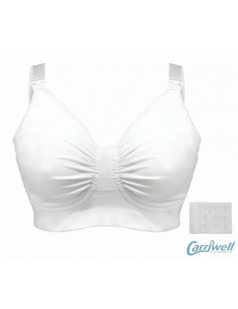 Carriwell Gelwire Biustonosz do karmienia bezszwowy Biały, Rozmiar: S