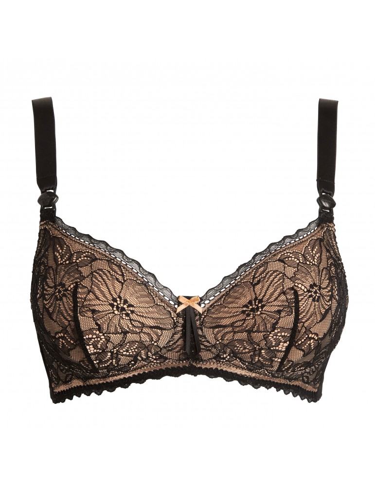 Cache Coeur Biustonosz ciążowy i do karmienia IRIS BLACK, Rozmiar biutonosza: 75E
