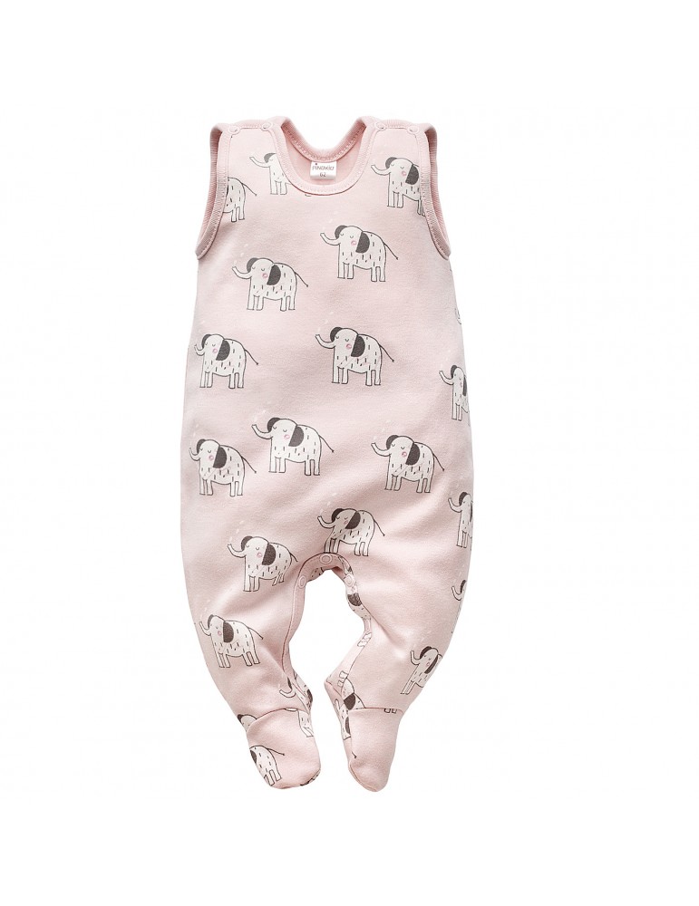 Śpiochy dla niemowląt - Pinokio Śpioch niemowlęcy bawełniany różowy Wild animals 50-62, Rozmiar: 50 - grafika 1