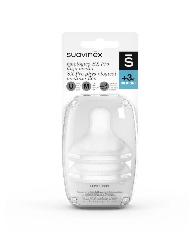 Zdjęcia - Smoczek Suavinex  o średnim przepływie do butelki Sx Pro 3m+ 