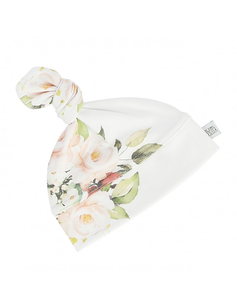 Yosoy Czapeczka niemowlęca bawełna organiczna Vintage roses, Rozmiar: 62/68
