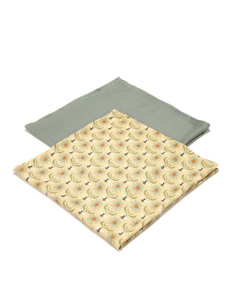 La millou Pieluszka 2pac babusowe muslin ( Beebee - Khaki )