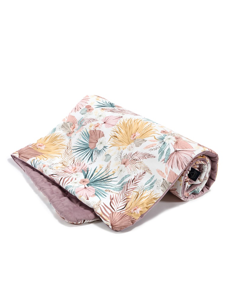 La millou Narzutka Przedszkolaka ( Boho palms light - French lavender )
