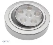 GTV OPRAWA LEDOWA WPUSZCZANA CALDAS REGULOWANY PROMIEŃ. 12V DC. 2.4W. 6X SMD3020. ZIMNY BIAŁY. 200cm PRZEWÓD Z MINIAMP (2 WKRĘTY. TAŚMA 3M) LD-CDR06ZB-53