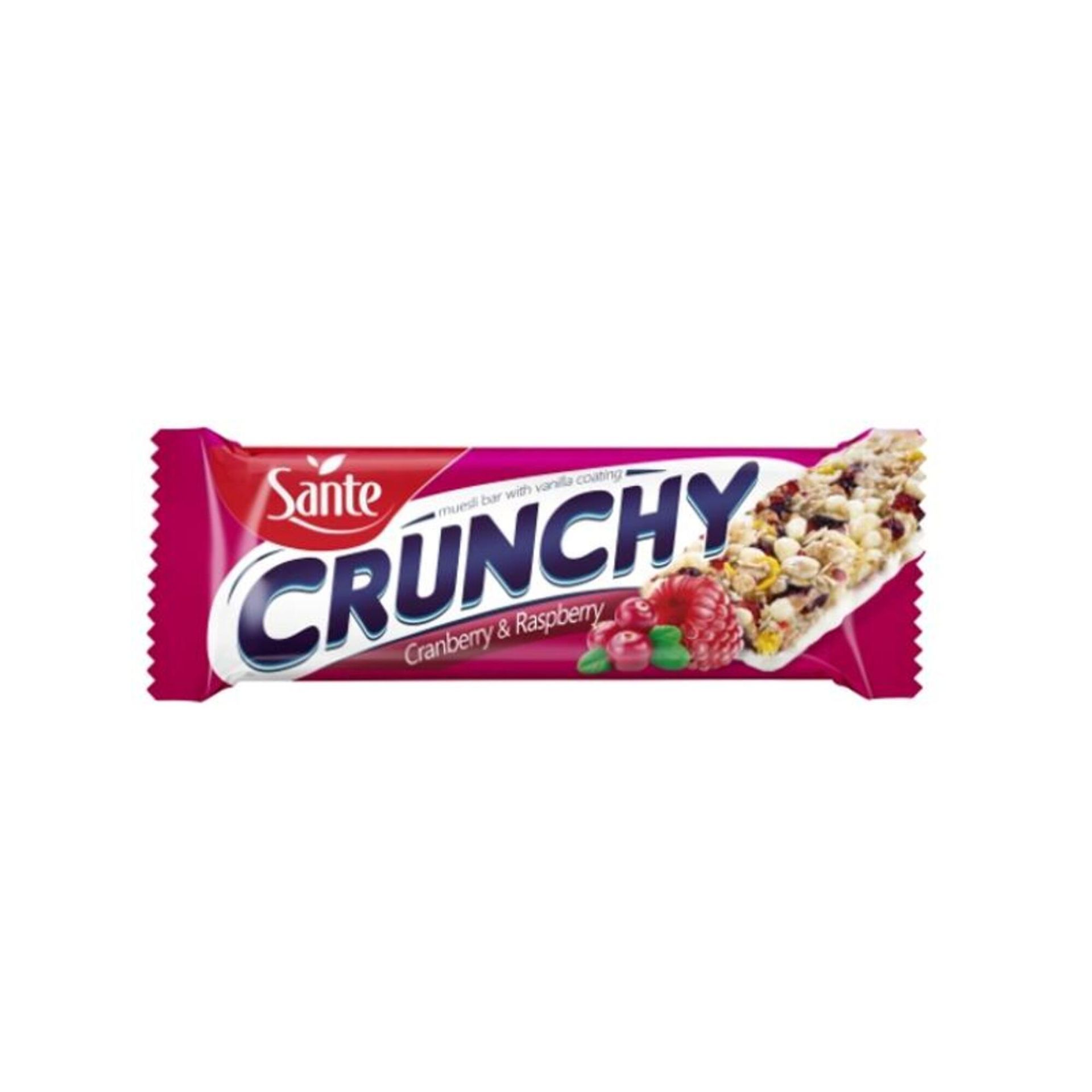 SANTE Baton Crunchy zbożowy musli z owocami żurawiny i maliny 40 g Sante