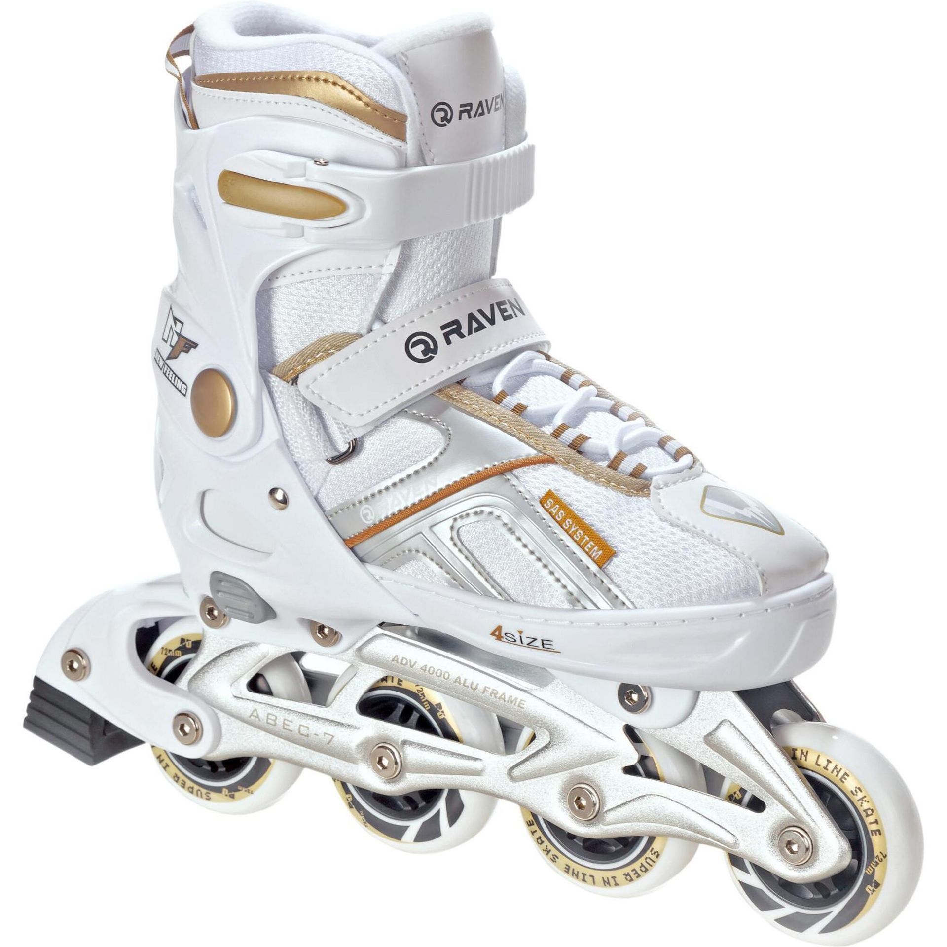 Rolki Regulowane Raven Pulse White/Gold 40-43