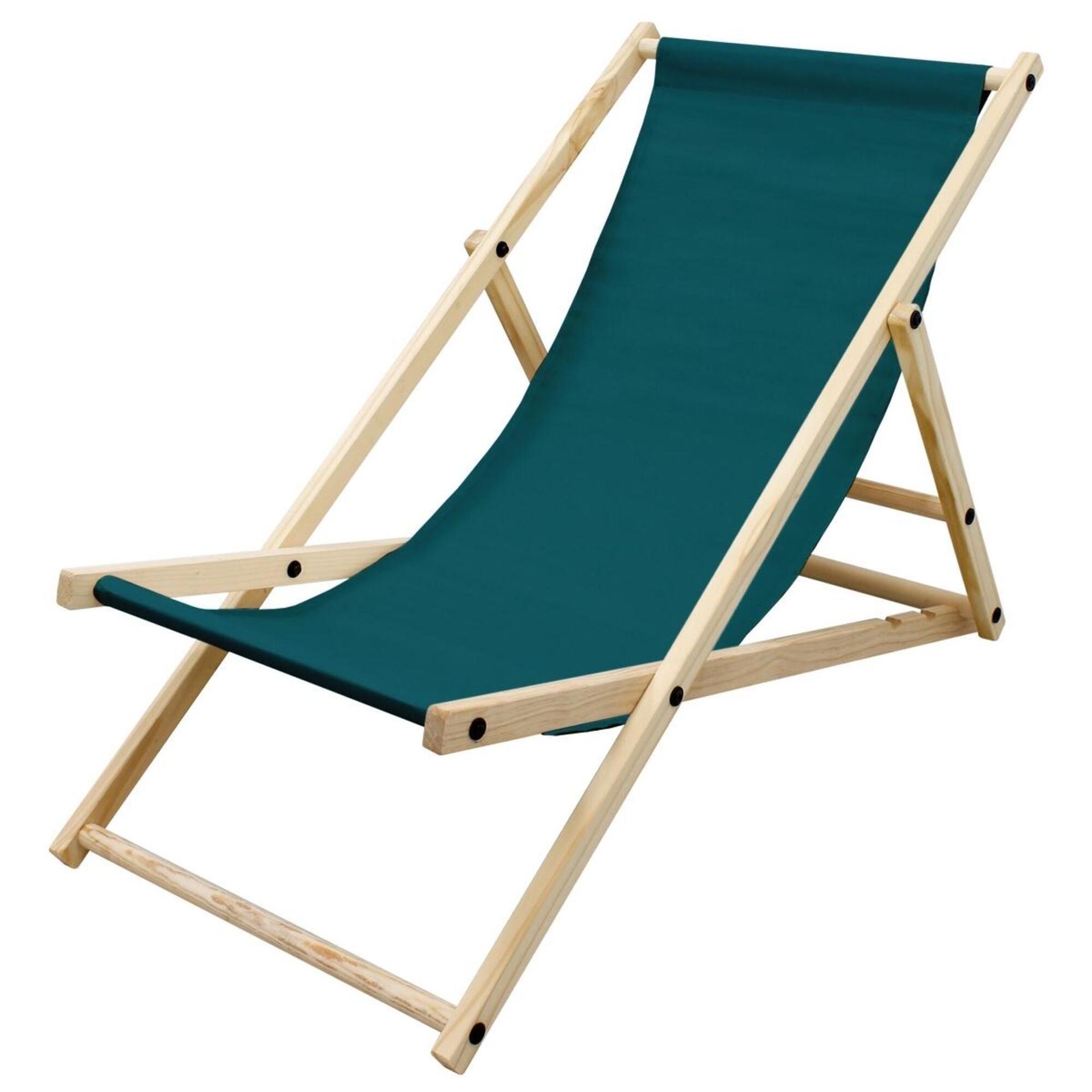 Leżak plażowy ciemnozielony