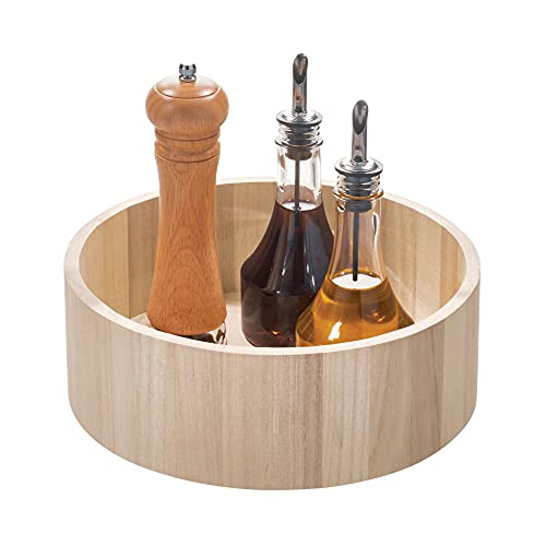 Obracany organizer kuchenny z drewna paulownia iDesign Tall, ø 26,7 cm