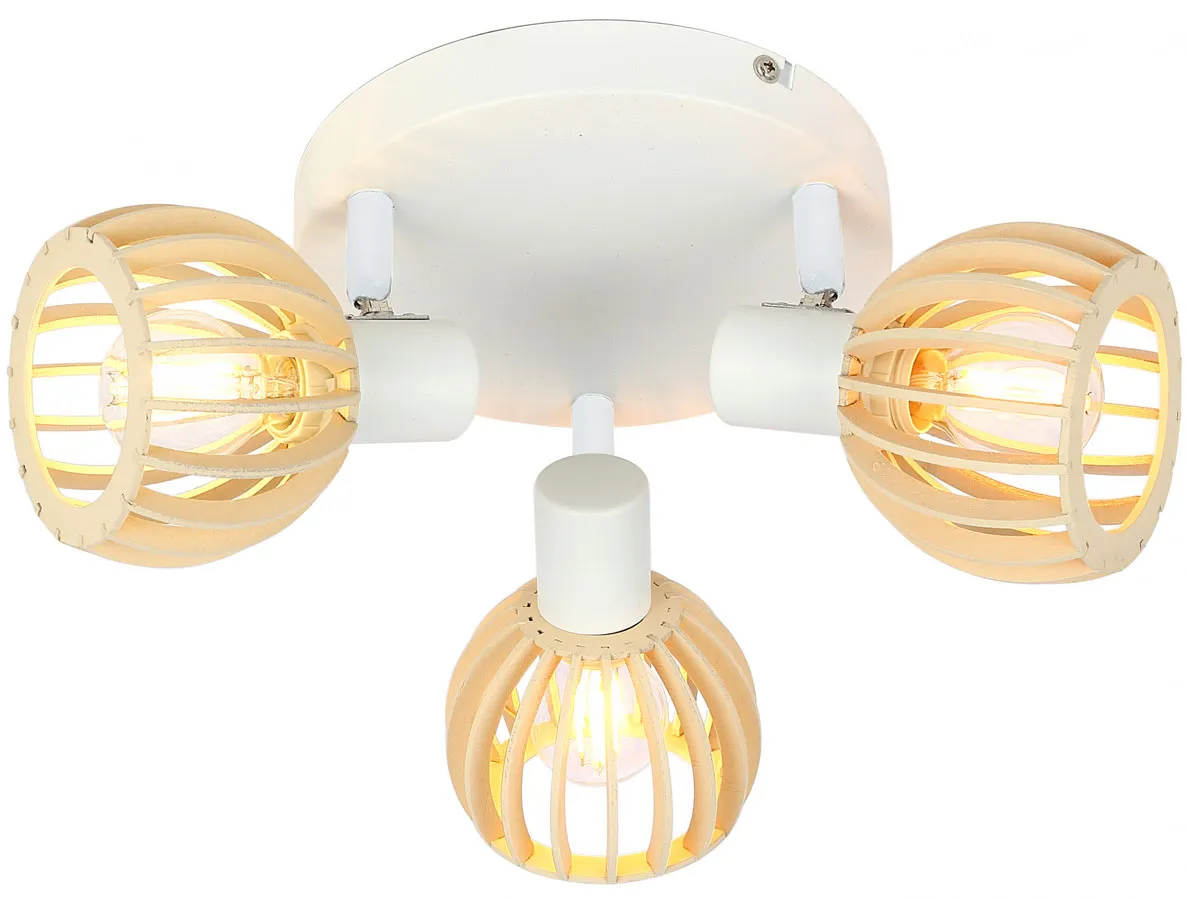 Biała lampa sufitowa w stylu skandynawskim K092 K2-N65