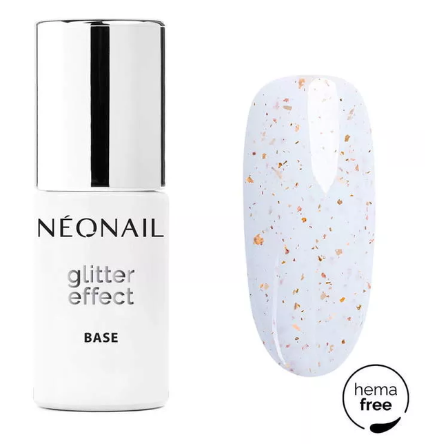 Neonail Glitter Effect Base baza hybrydowa White Sparkle 2ml