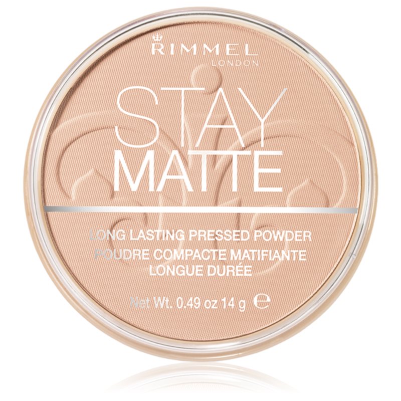 Rimmel Stay Matte Long Lasting Pressed Powder puder w kamieniu 003 Peach Glow 14g