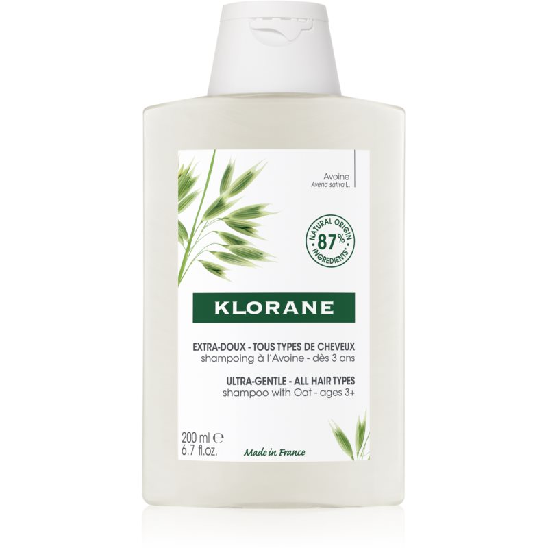 Klorane szampon do włosów na bazie mleczka z owsa 200 ml nowa formuła