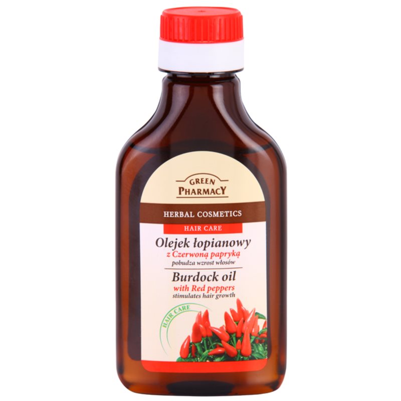 Green Pharmacy ELFA PHARM POLSKA Olejek łopianowy z czerwoną papryką - pobudza wzrost włosów 100 ml Elfa Pharm 7050044