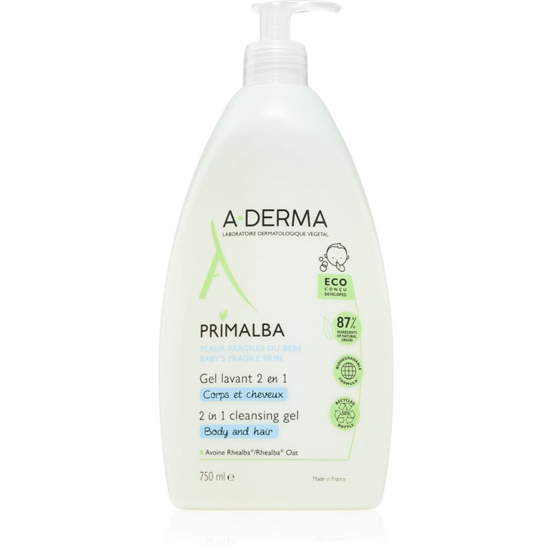A-Derma Primalba Baby żel do mycia ciała i włosów dla dzieci 750 ml
