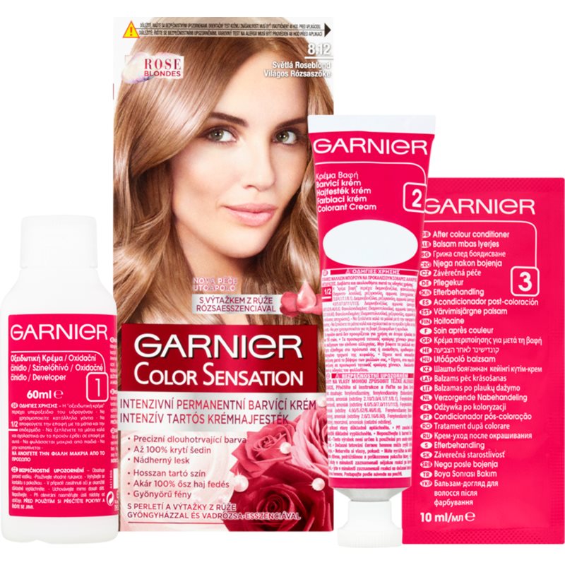 Garnier Color Sensation farba do włosów 40 ml dla kobiet 8,12 Light Roseblonde