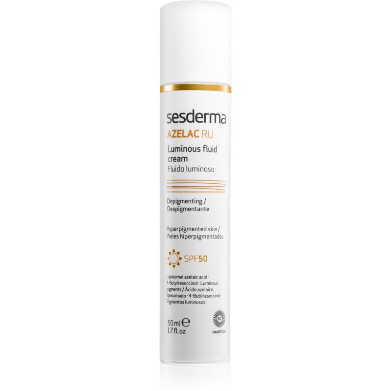 SesDerma Azelac RU Luminous Fluid Cream emulsja rozświetlająca do twarzy SPF50 50ml