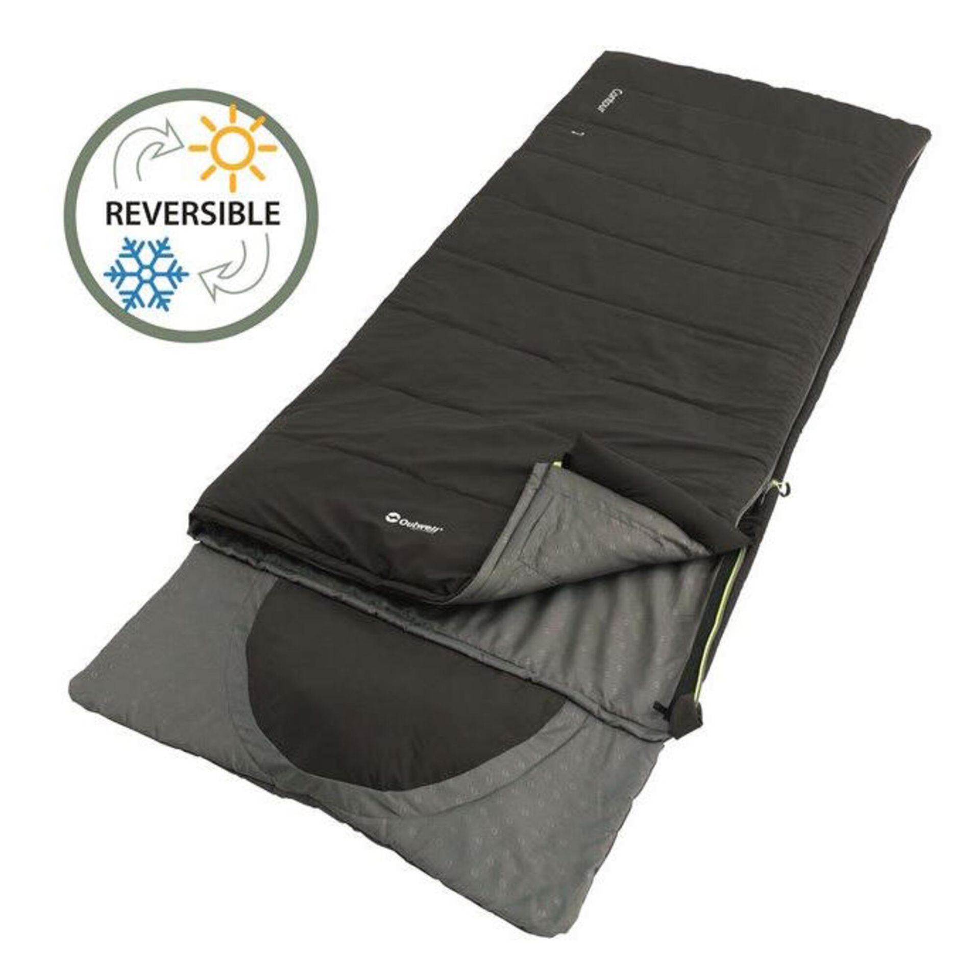 OUTWELL Contour Sleeping Bag, midnight black Right Zipper 2021