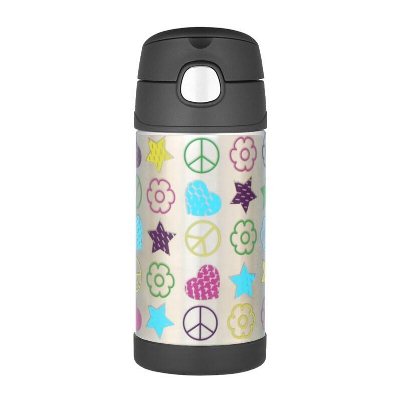 Thermos Termos dziecięcy ze słomką 355 ml czarny 120016