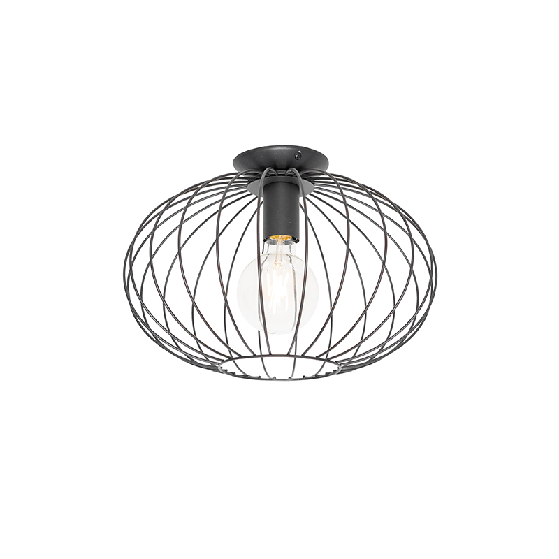 QAZQA Designerska lampa sufitowa czarna - Margarita