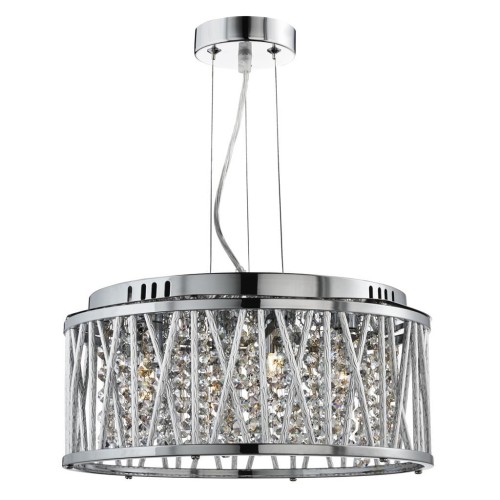 Searchlight Lampa wisząca Elise z kryształowymi kroplami