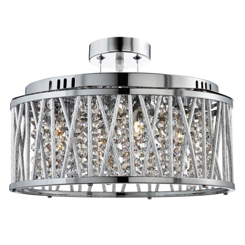 Lampa wisząca Elise ze szklanymi kryształkami