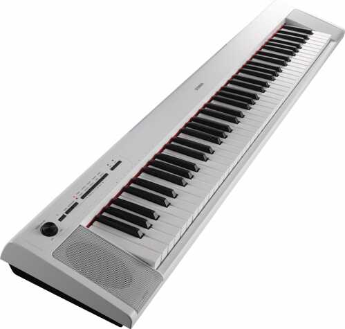 Yamaha NP-32WH + Hamilton KB505K + statyw L-2 - keyboard instrument klawiszowy biały + ławka keyboardowa + statyw