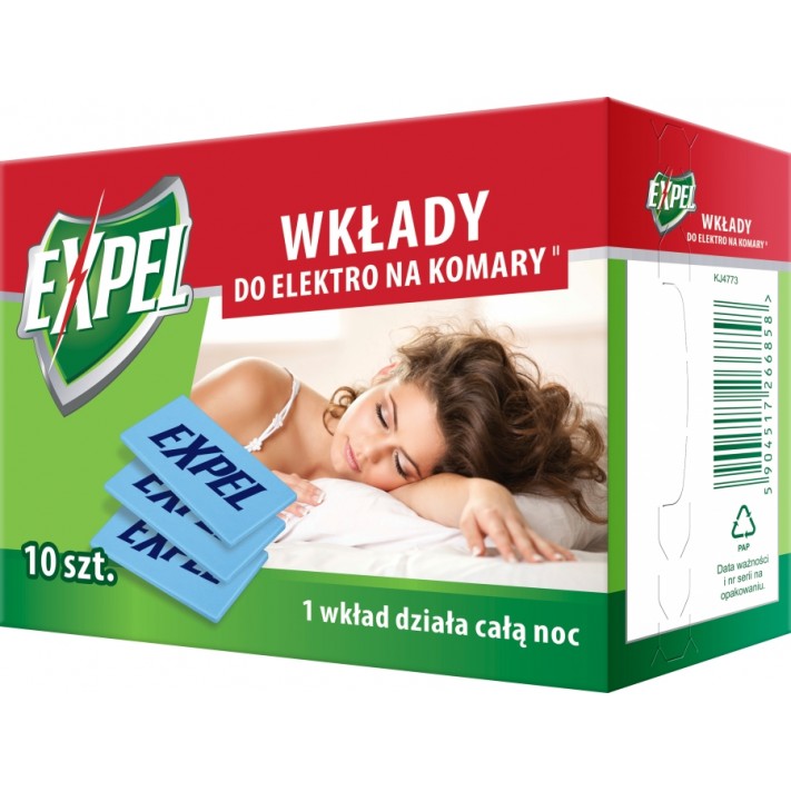 EXPEL ELEKTRO wkłady na komary ZAPAS, 10 sztuk