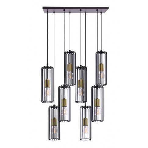 Czarna duża industrialna lampa wisząca nad stół S777 P6-D37
