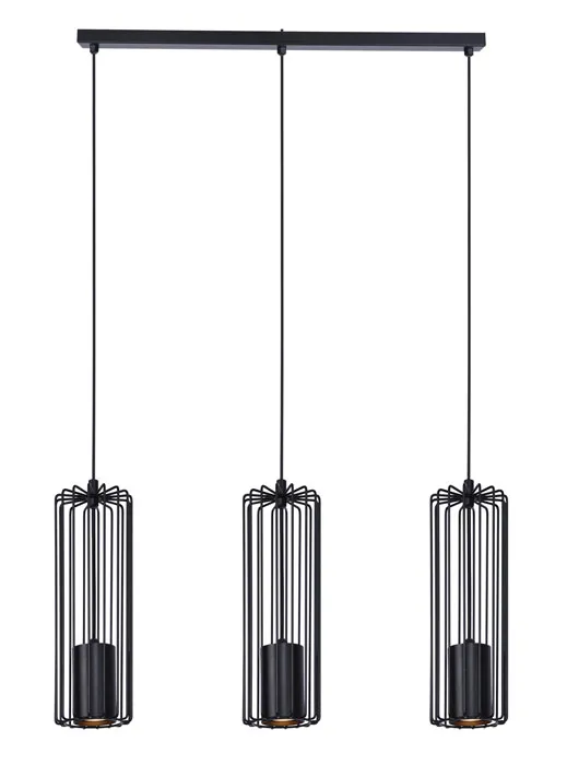 Czarna loftowa lampa wisząca nad stół - S775 A7-W54