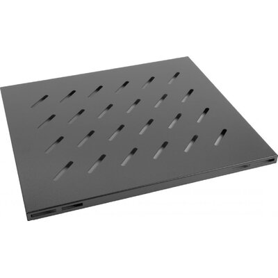 Lanberg Półka do szaf 19" 800mm czarna 1U/465x500mm udźwig do 20kg montaż 4-punktowy AK-1003-B