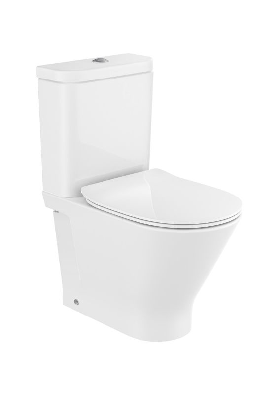 Roca Gap Toaleta WC kompaktowa 60x37 cm Rimless bez kołnierza z powloką biała A3420N7S00