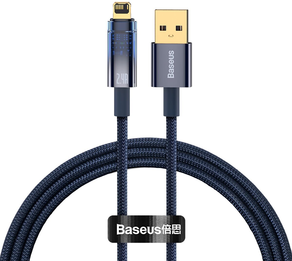 Baseus Explorer Series kabel przewód USB  Lightning 2,4A 1 m niebieski (CATS000403)