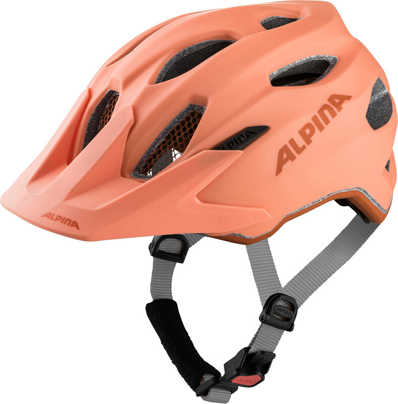 Alpina Unisex - Dzieci, CARAPAX JR. Kask rowerowy, peach matt, 51-56 cm